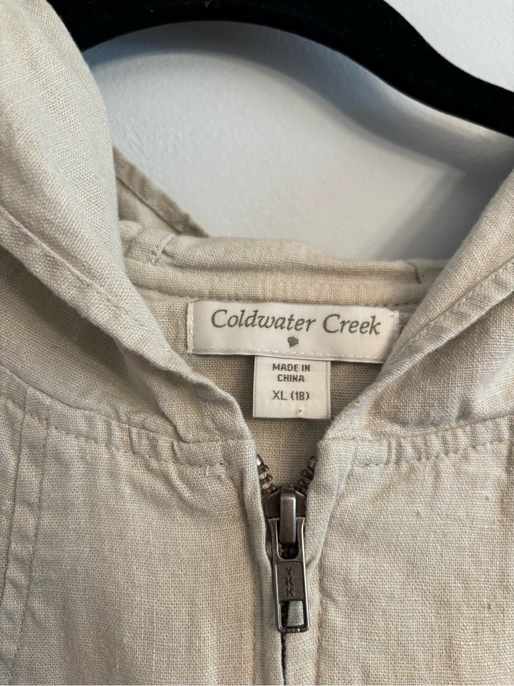 Coldwater Creek Cream Hooded Jacket - Picture 6 of 6